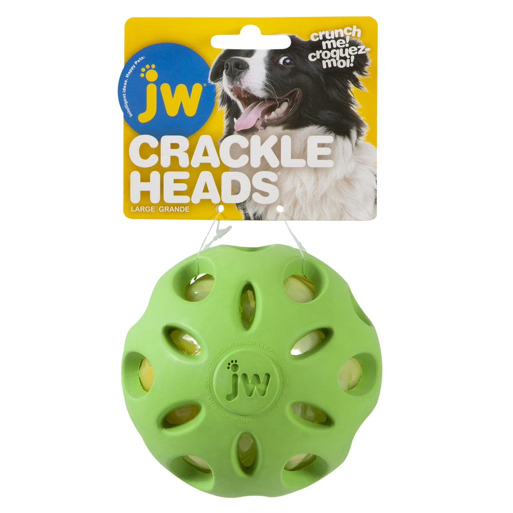 Petmate Crackle Ball Dog Fetch Toy Crunchy Noise Crinkle Dog Toy, Large 4” Diameter