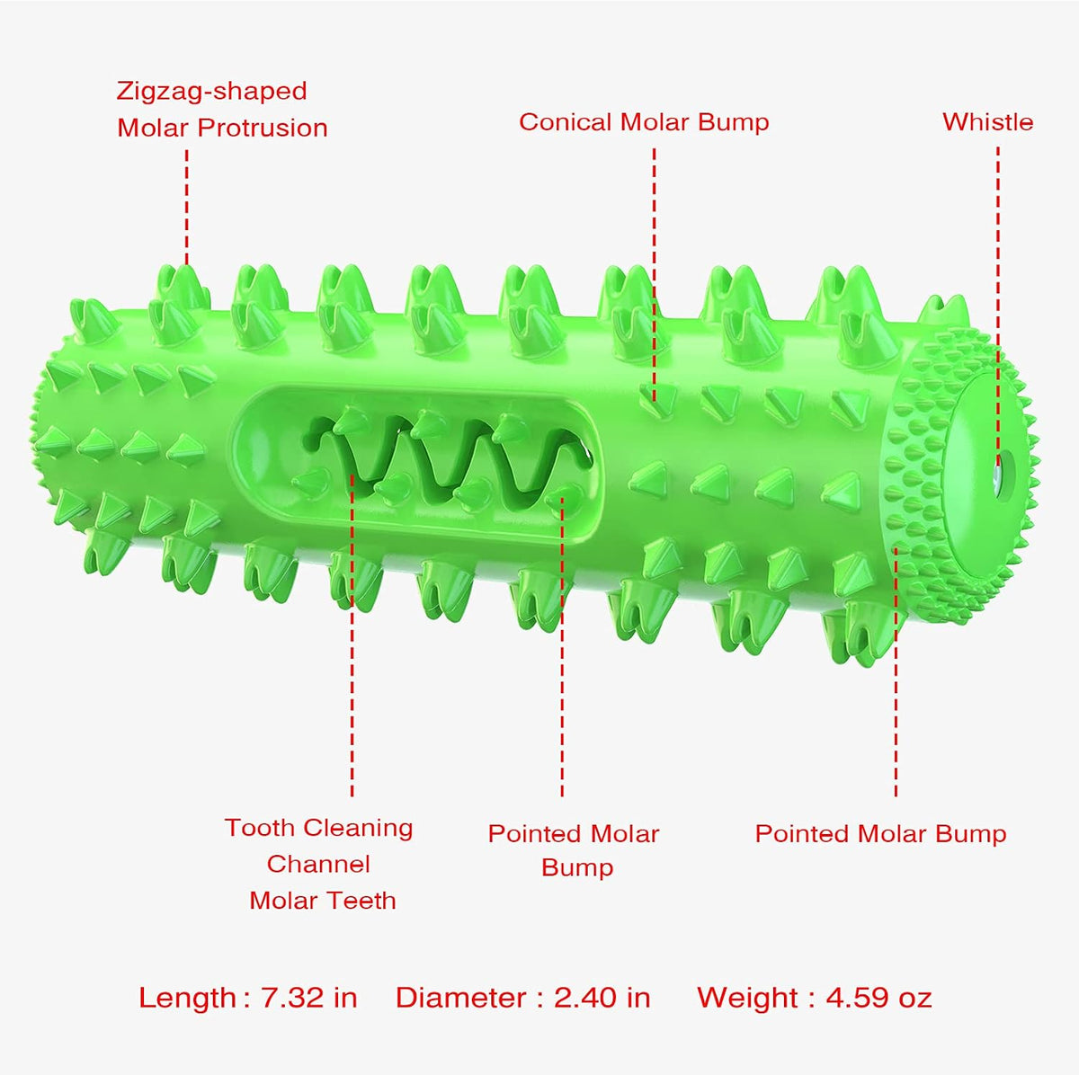 Puppy Chew Toy for Teething, Dog Toys for Aggressive Chewers, Dog Squeaky Interactive Toothbrush Toys Indestructible Tough Durable for Small Medium Large Breed
